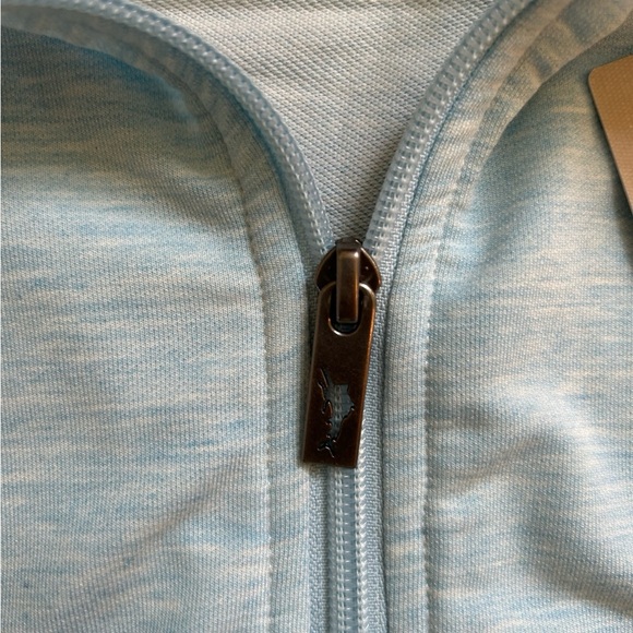 Tommy Bahama Men’s Long Sleeved Half  Zipped Blue Shirt Large - Picture 12 of 16